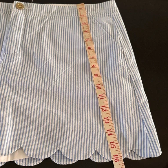 Lilly Pulitzer NWT Colette Skort Bennet Blue Yarn Dyed Seersucker. NWT Size XL - Picture 8 of 8
